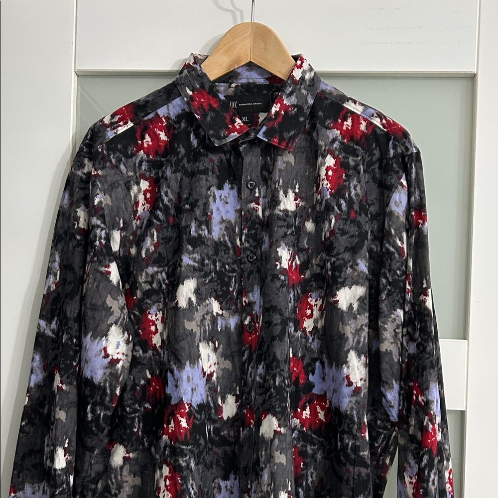 INC International Concepts Men's Multicolor Abstract Shirt